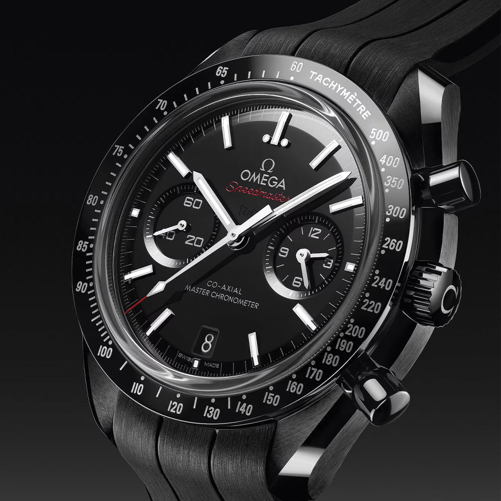 OMEGA Speedmaster Dark Side of the Moon Black Ceramic 44.25mm - Black on Rubber Strap