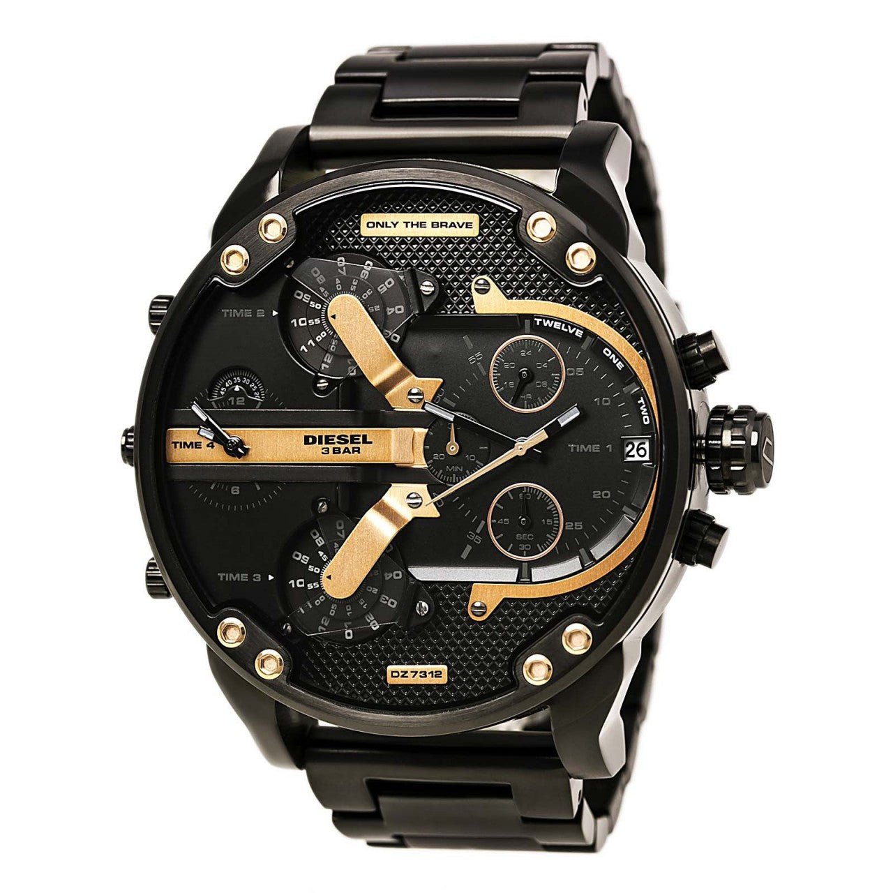 Diesel DZ7312 Big Daddy Chronograph Men's Watch – Black Dial & Black Stainless Steel Strap