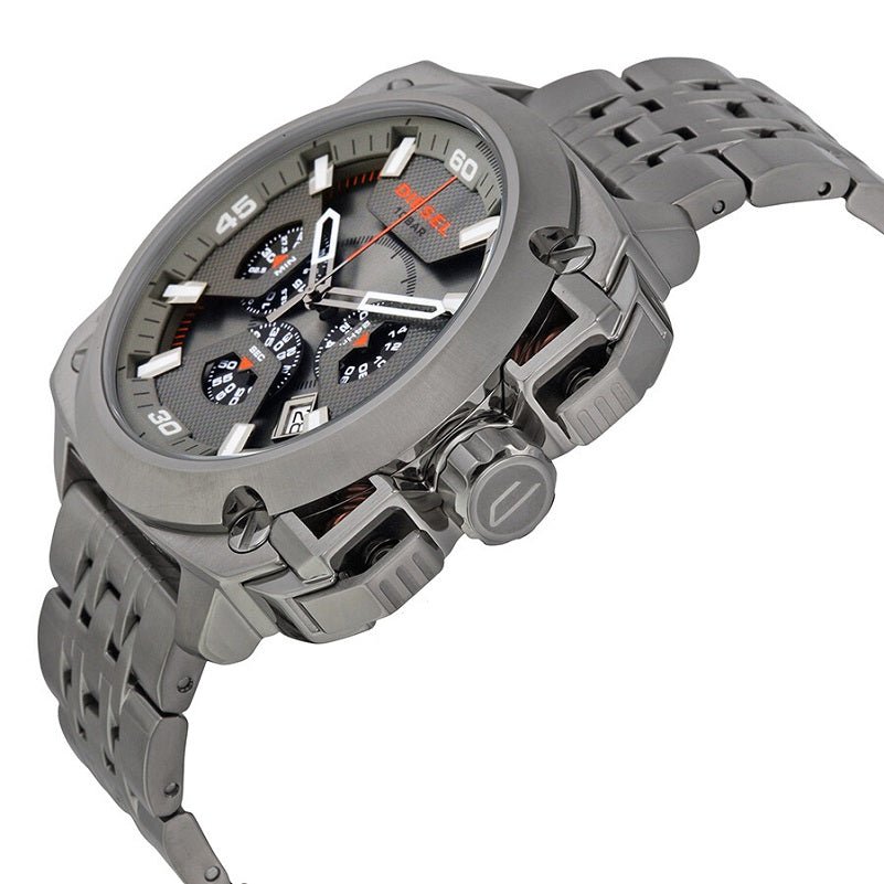 Diesel DZ7344 BAMF Chronograph Men's Watch – Gray Dial & Gray Stainless Steel Strap