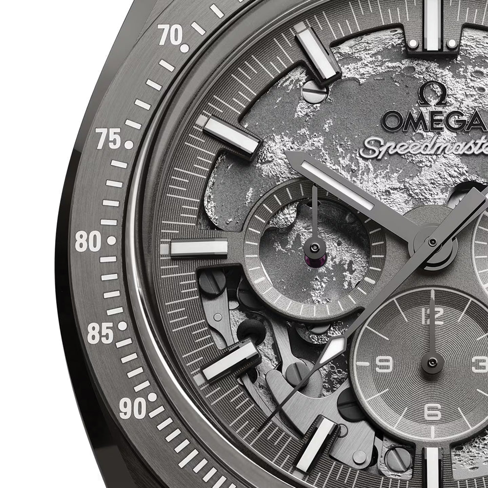OMEGA Speedmaster Grey Side of the Moon Grey Ceramic 44.25mm - Grey on Fabric Strap