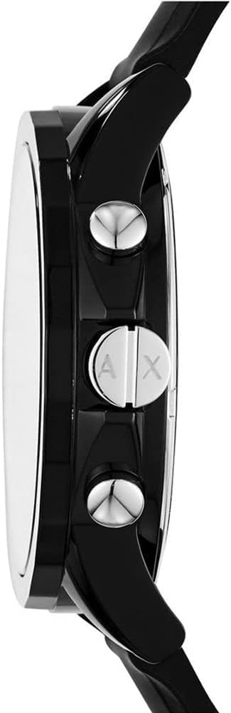 Armani Exchange Outerbanks AX1326 Men's Chronograph Watch – Black Dial with Black Silicone Strap