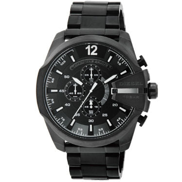 Diesel DZ4283 Mega Chief Chronograph Men's Watch – Black Dial & Black Steel Strap