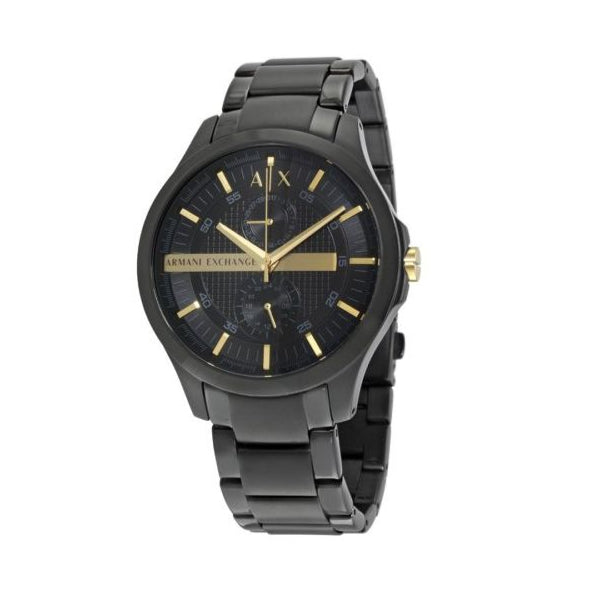 Armani Exchange Hampton AX2121 Men's Chronograph Watch – Black Dial with Black Stainless Steel Strap