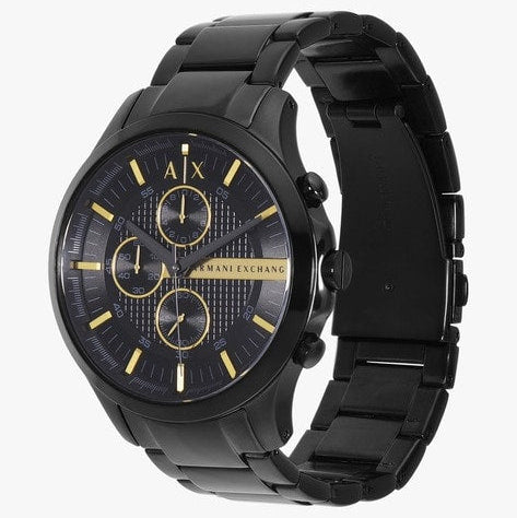 Armani Exchange Hampton AX2164 Men's Chronograph Watch – Black Dial with Black Stainless Steel Strap