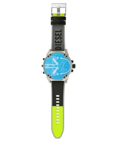Diesel DZ7429 Mr. Daddy 2.0 Chronograph Men's Watch – Black Dial & Grey Nylon Strap