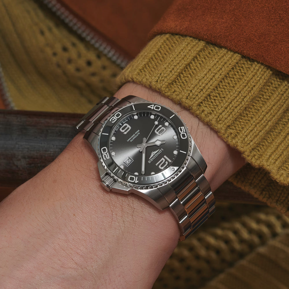 longines HydroConquest 41mm - Sunray Grey on Bracelet