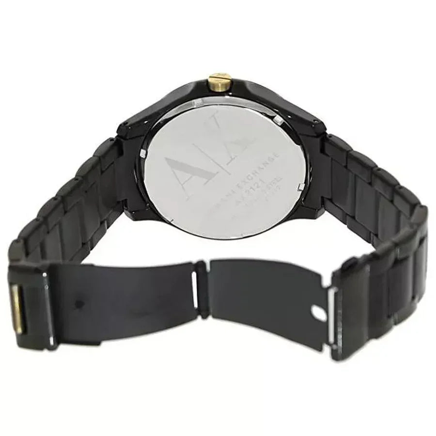 Armani Exchange Hampton AX2121 Men's Chronograph Watch – Black Dial with Black Stainless Steel Strap
