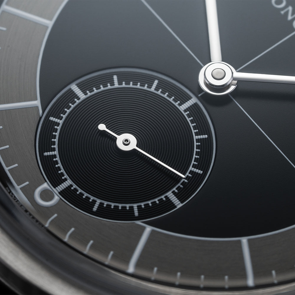 longines Heritage Classic Sector Dial 38.5mm - Black on Bracelet