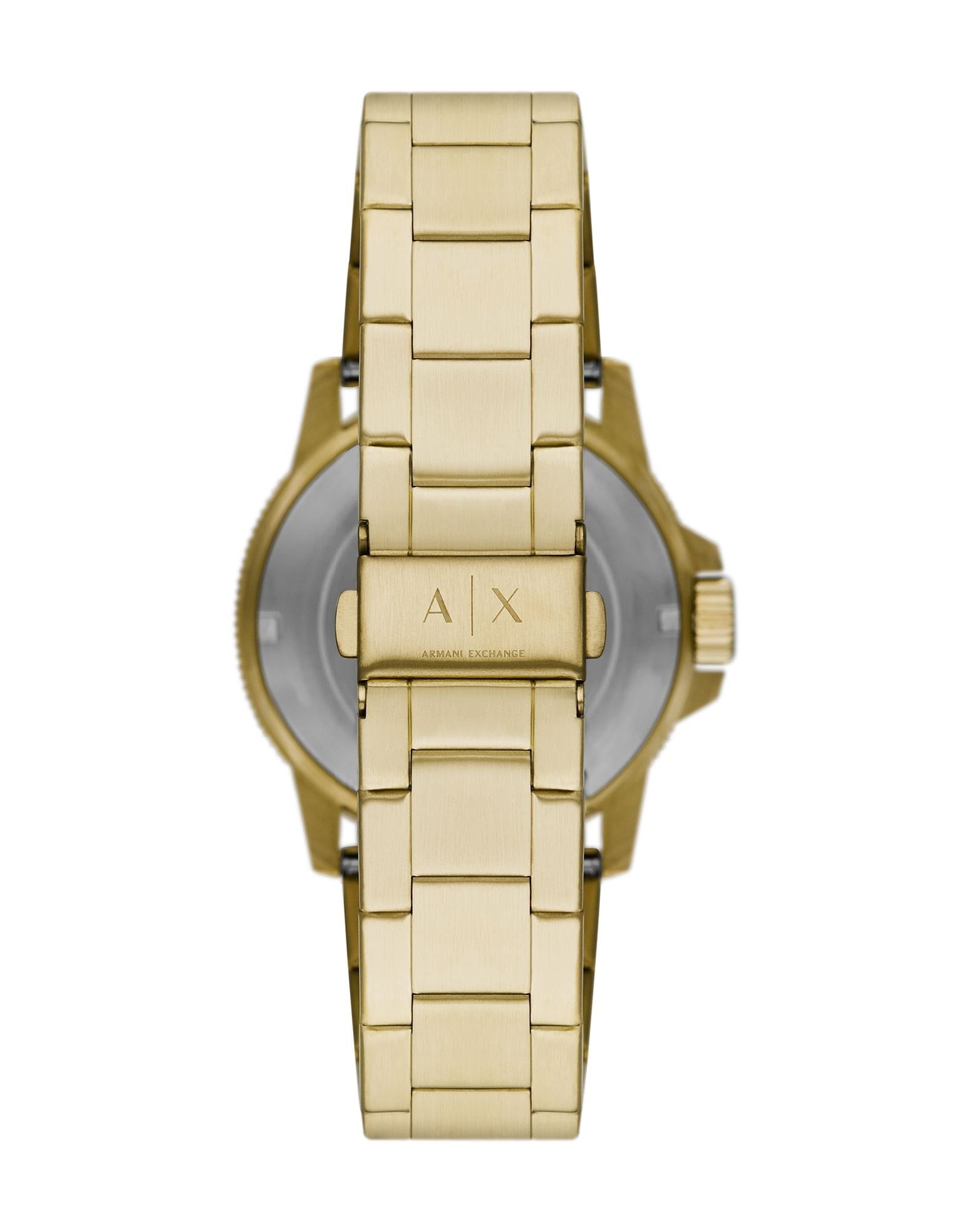 Armani Exchange Cayde AX2707 Men's Analog Watch – Gold Dial with Coordinated Gold Stainless Steel Strap