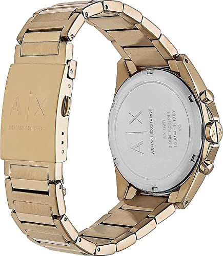 Armani Exchange Drexler AX2602 Men's Chronograph Watch – Gold Dial with Gold Stainless Steel Strap