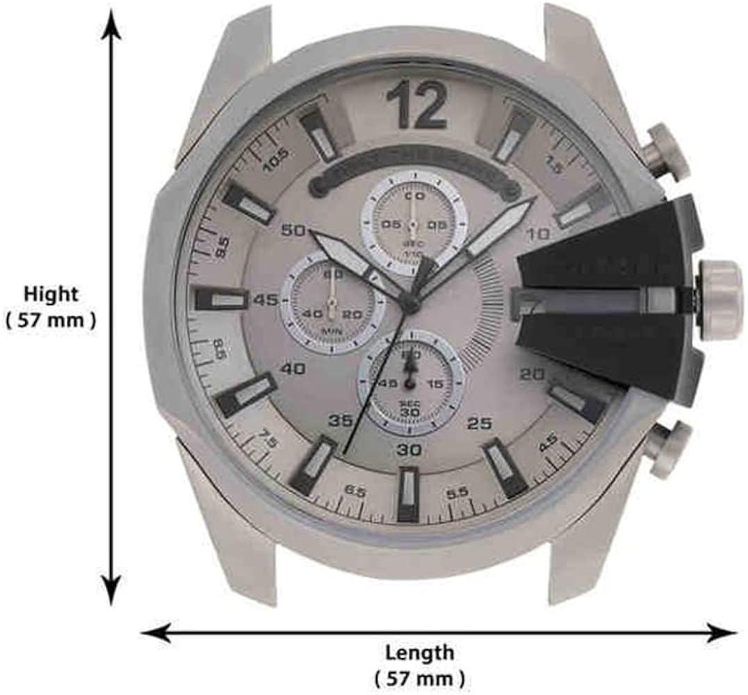 Diesel DZ4501 Mega Chief Chronograph Men's Watch – Silver Dial & Silver Stainless Steel Strap