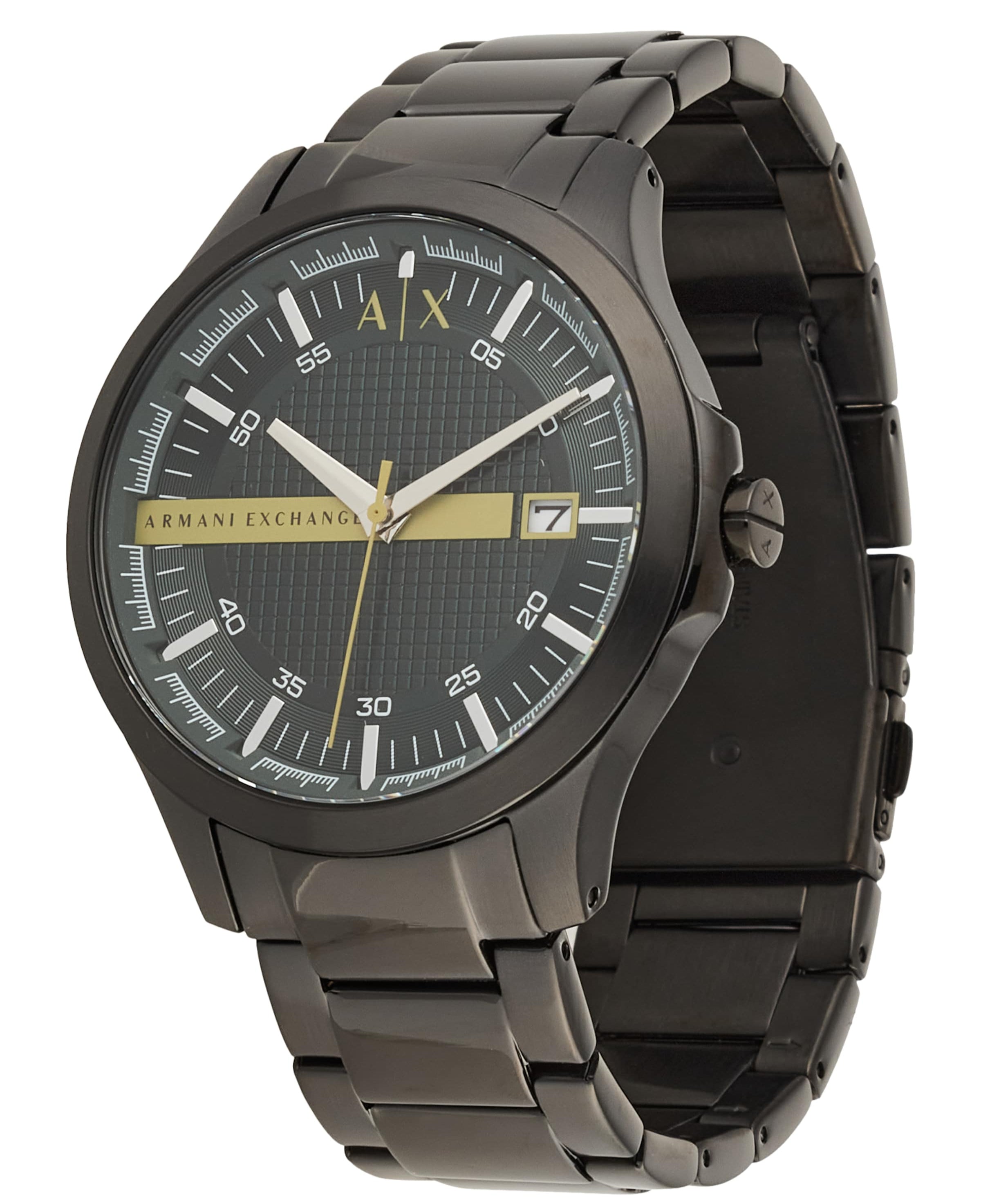 Armani Exchange Hampton AX2407 Men's Watch – Sleek Black Dial with Black Stainless Steel Bracelet
