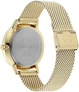 Armani Exchange Cayde AX2715 Men's Chronograph – Black Dial with Gold Mesh Stainless Steel Strap