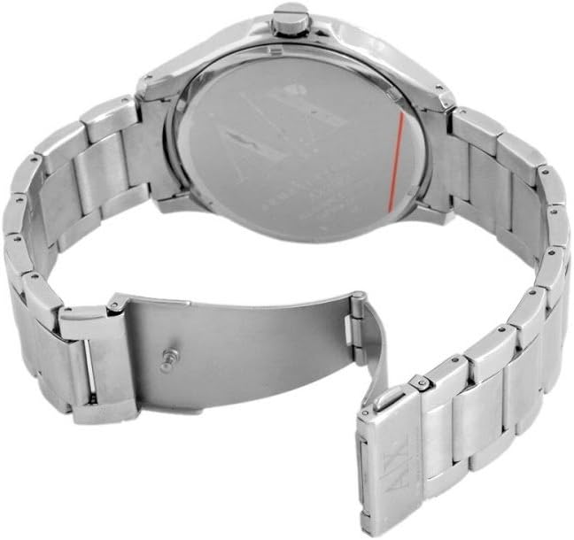 Armani Exchange Hampton AX2103 Men's Chronograph Watch – Black Dial with Silver-Tone Stainless Steel Strap
