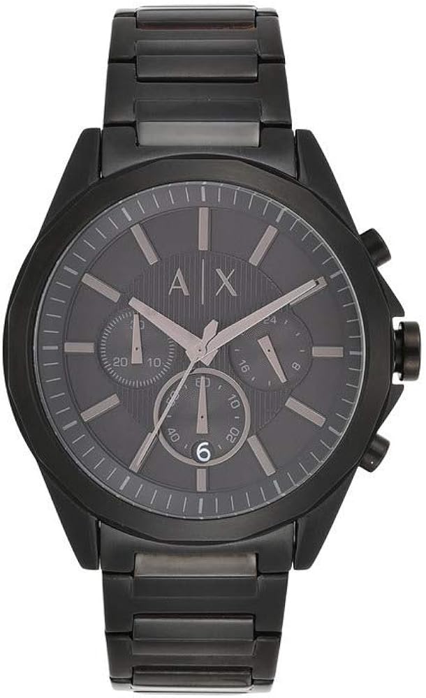 Armani Exchange Drexler AX2601 Men's Chronograph Watch – Black Dial with Black Stainless Steel Strap