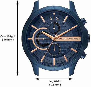Armani Exchange Hampton AX2430 Men's Chronograph Watch – Blue Dial with Blue Stainless Steel Strap