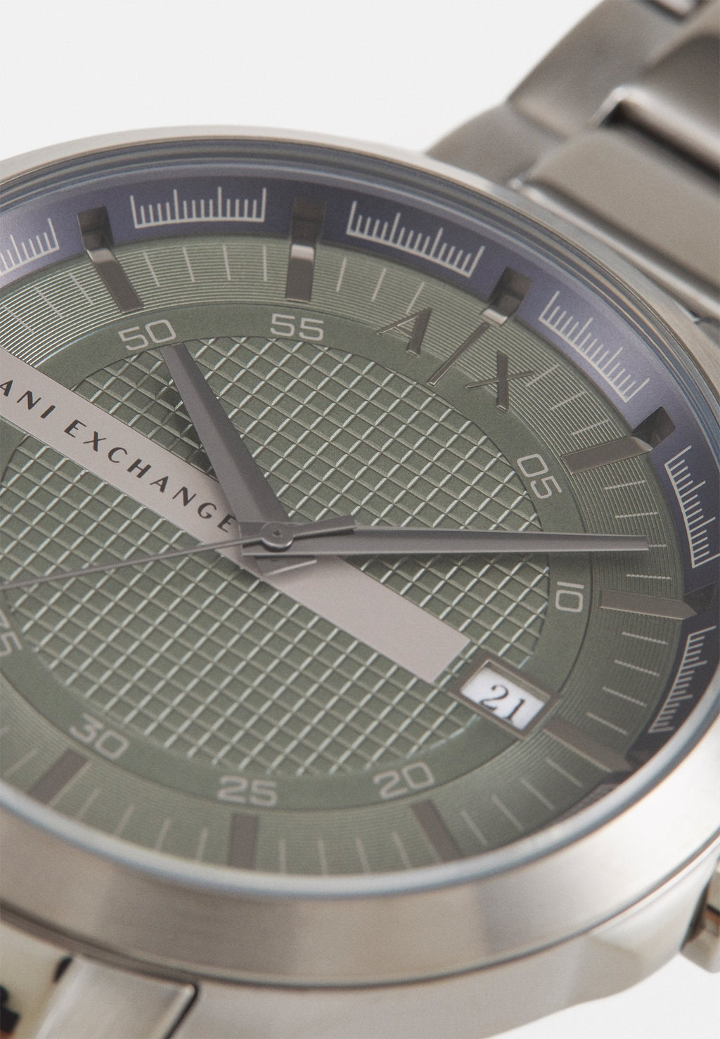 Armani Exchange Hampton AX2135 Men's Chronograph Watch – Grey Dial with Coordinated Grey Stainless Steel Strap