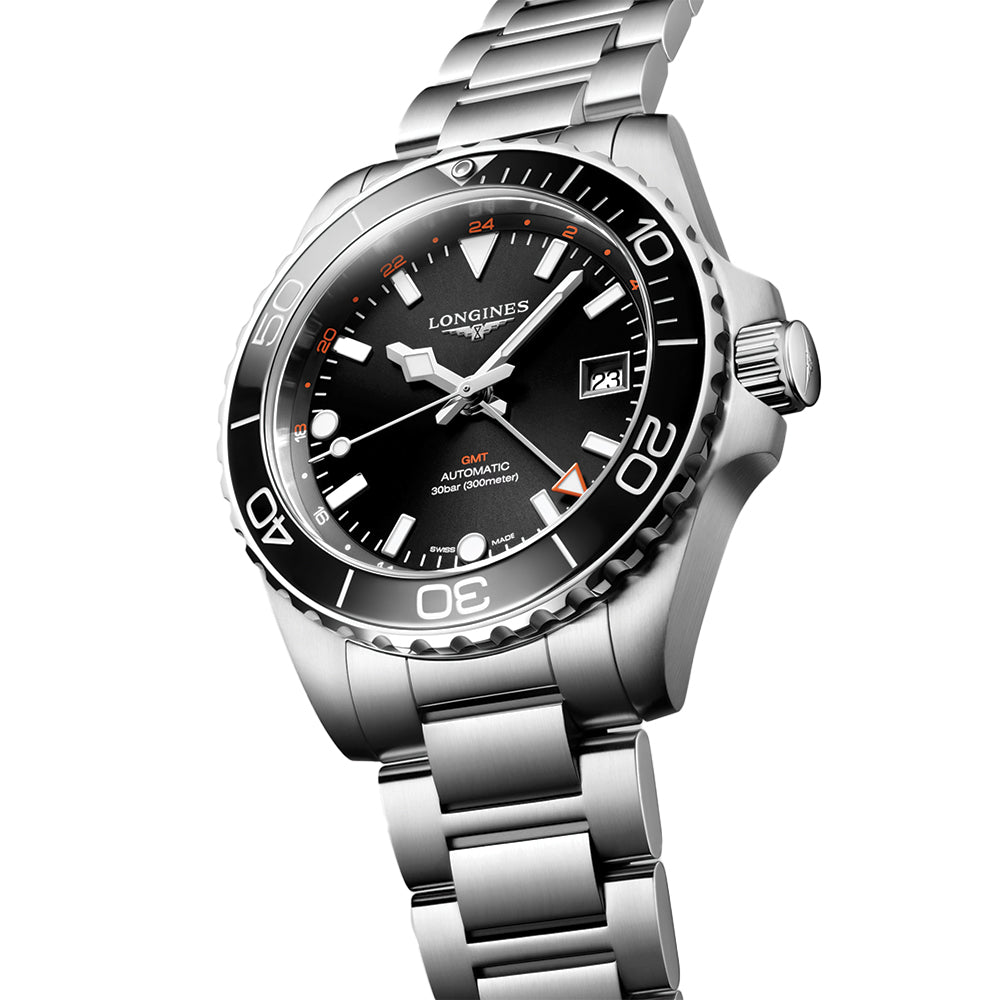 longines HydroConquest GMT 41mm - Black on Bracelet