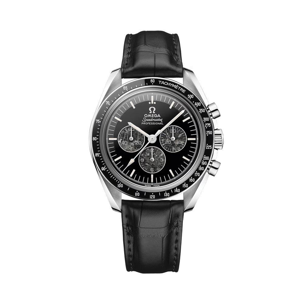 OMEGA Speedmaster Caliber 321 Platinum 42mm - Black on Leather Strap
