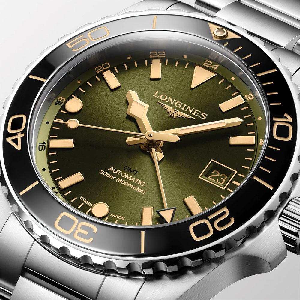 longines HydroConquest GMT 41mm - Green on Bracelet