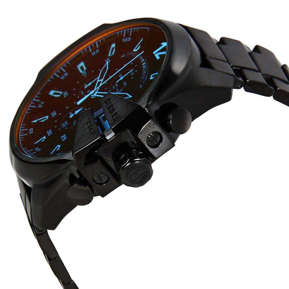 Diesel DZ4318 Mega Chief Chronograph Men's Watch – Black Dial & Black Steel Strap