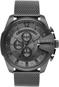 Diesel DZ4527 Mega Chief Chronograph Men's Watch – Black Dial & Black Mesh Strap