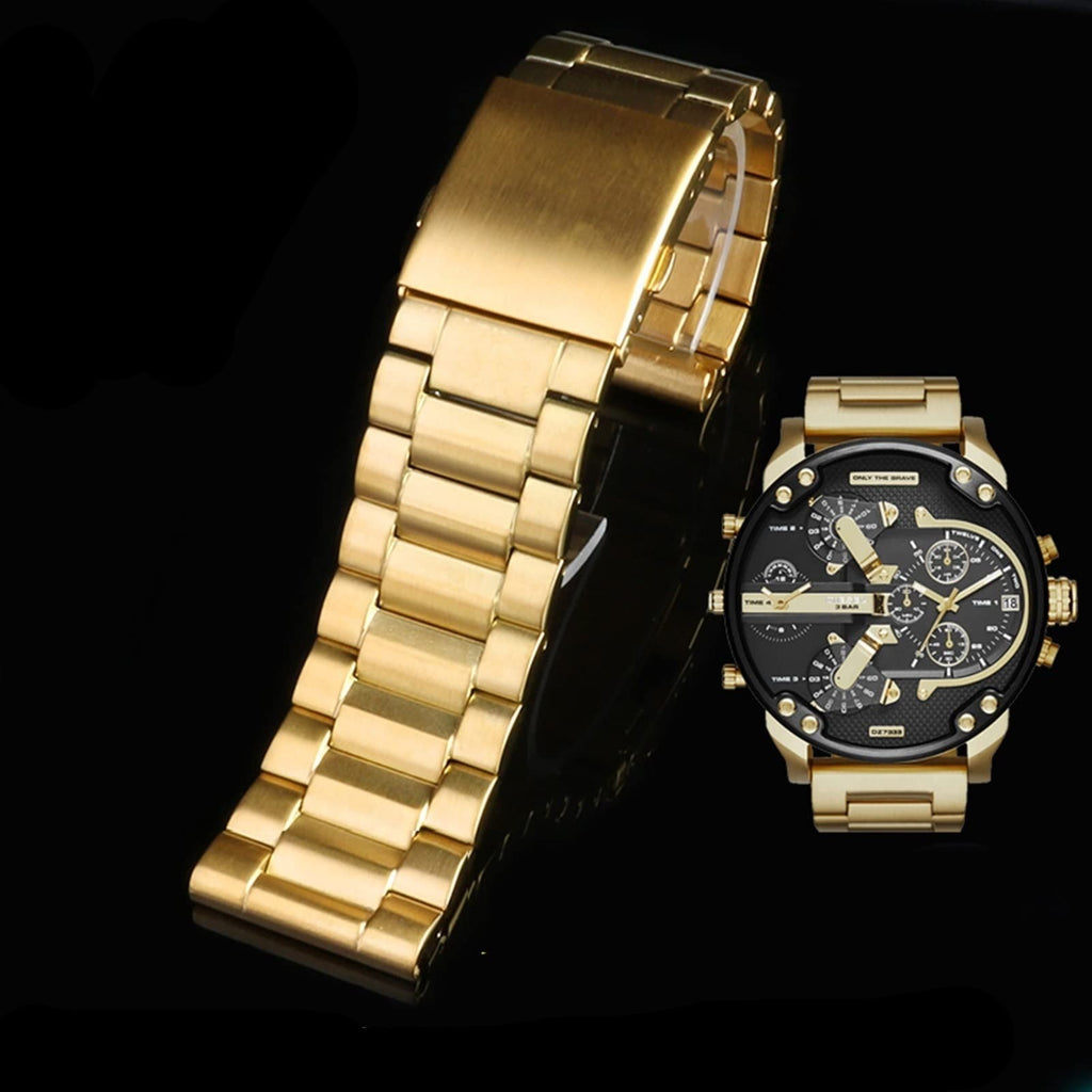 Diesel DZ7333 Mr. Daddy 2.0 Chronograph Men's Watch – Black Dial & Gold Stainless Steel Strap