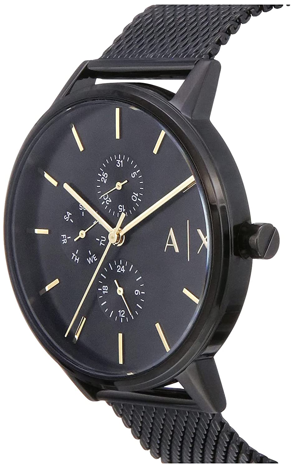 Armani Exchange Cayde AX2716 Men's Chronograph – Black Dial with Black Mesh Stainless Steel Strap