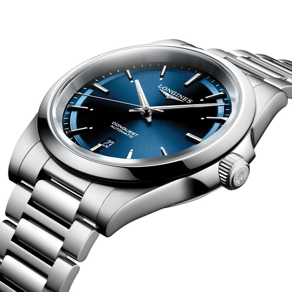 longines Conquest 41mm - Sunray Blue on Bracelet