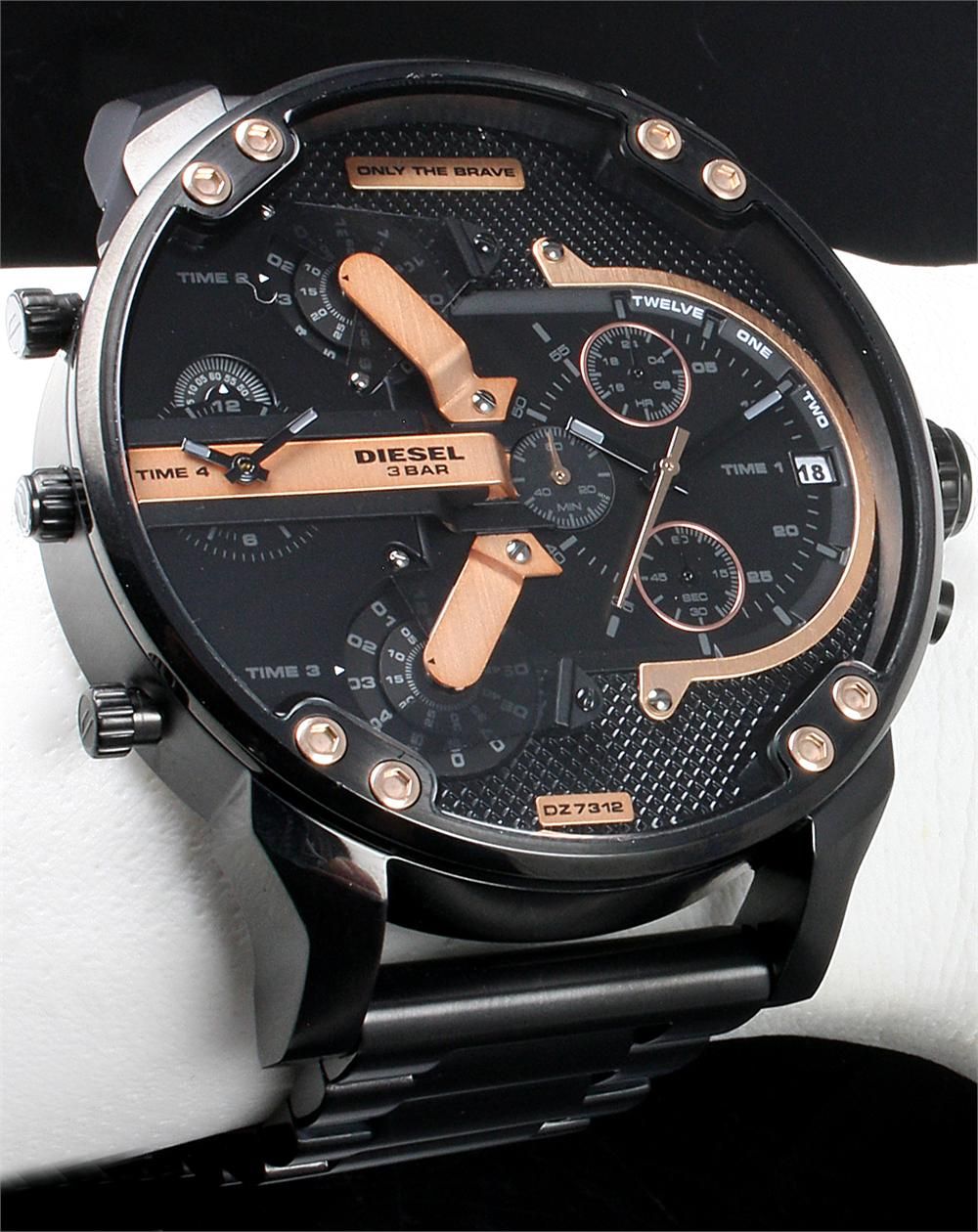Diesel DZ7312 Big Daddy Chronograph Men's Watch – Black Dial & Black Stainless Steel Strap