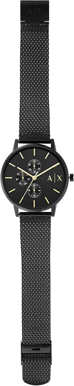 Armani Exchange Cayde AX2716 Men's Chronograph – Black Dial with Black Mesh Stainless Steel Strap