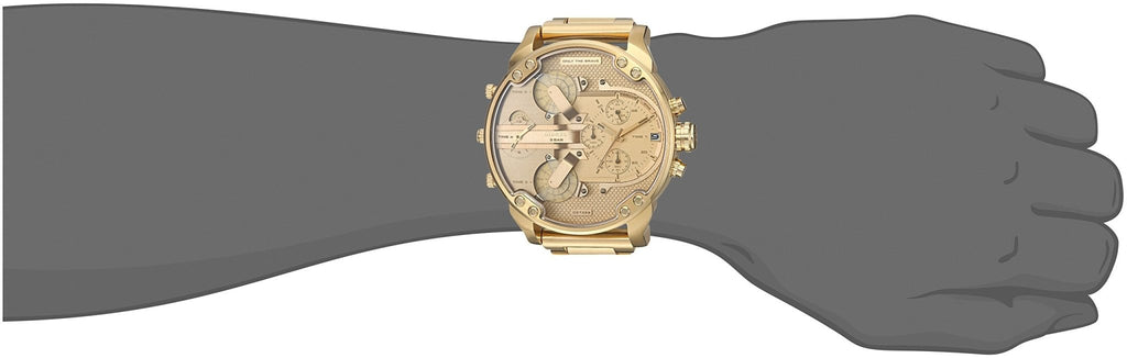 Diesel DZ7399 Mr. Daddy 2.0 Chronograph Men's Watch – Gold Dial & Gold Stainless Steel Strap