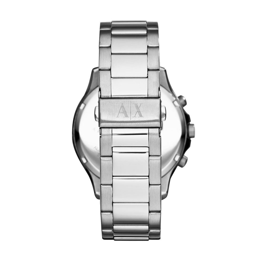 Armani Exchange Hampton AX2152 Men's Chronograph Watch – Black Dial with Silver Stainless Steel Strap