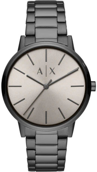 Armani Exchange Cayde AX2722 Men's Analog Watch – Grey Dial with Matching Grey Stainless Steel Strap