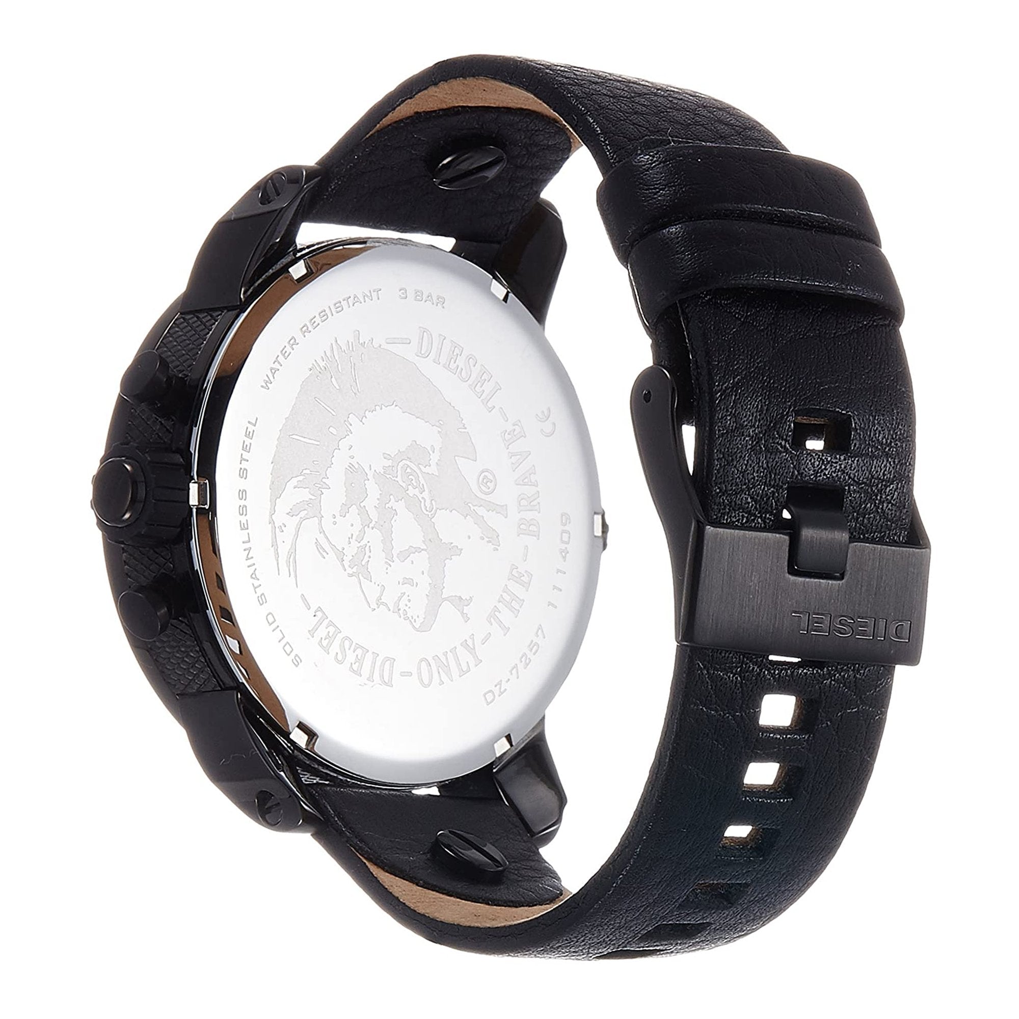 Diesel DZ7257 Little Daddy Chronograph Men's Watch – Blue Dial & Black Leather StrapDiesel DZ7257 Little Daddy Chronograph Men's Watch – Blue Dial & Black Leather Strap
