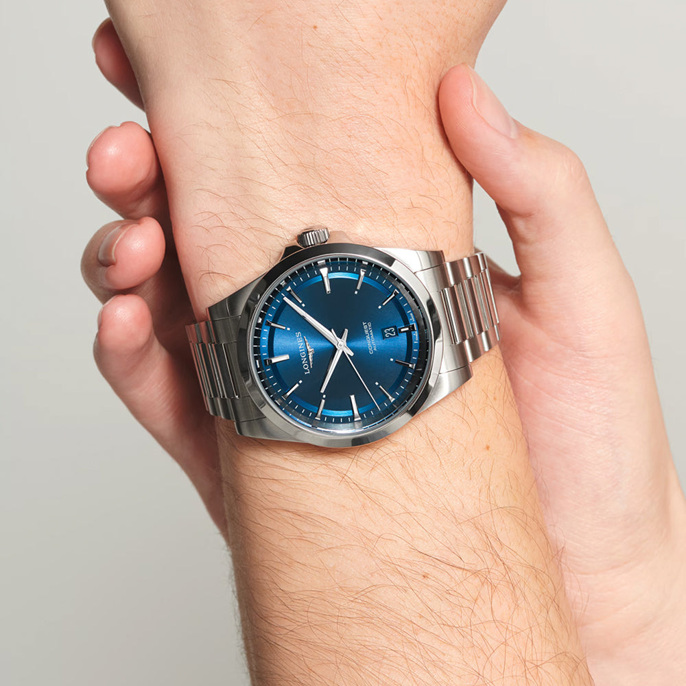 longines Conquest 41mm - Sunray Blue on Bracelet