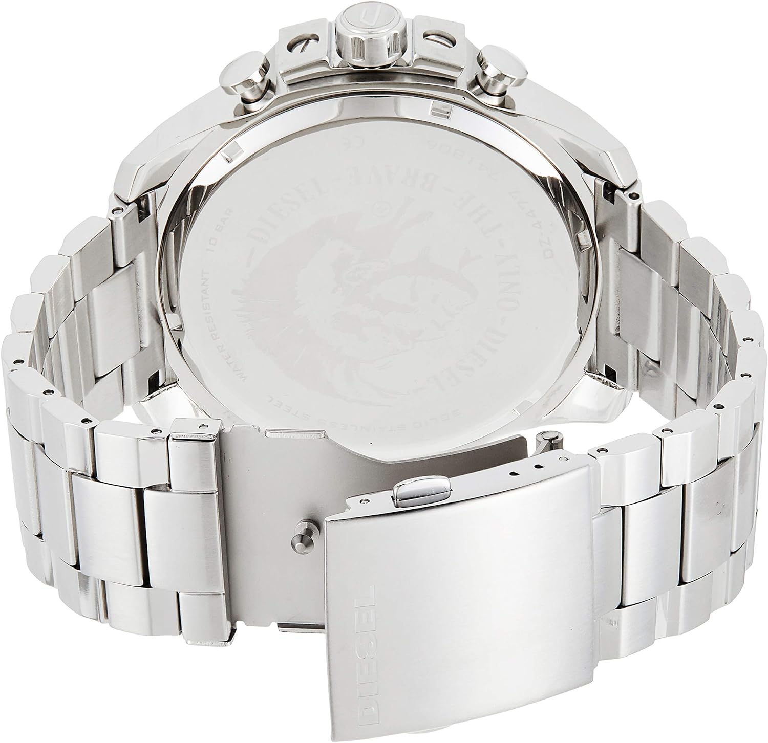 Diesel DZ4417 Mega Chief Chronograph Men's Watch – Blue Dial & Silver Stainless Steel Strap