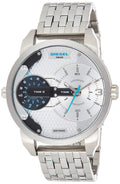 Diesel DZ7305 Mini Daddy Dual Time Men's Watch – Silver Dial & Stainless Steel Strap