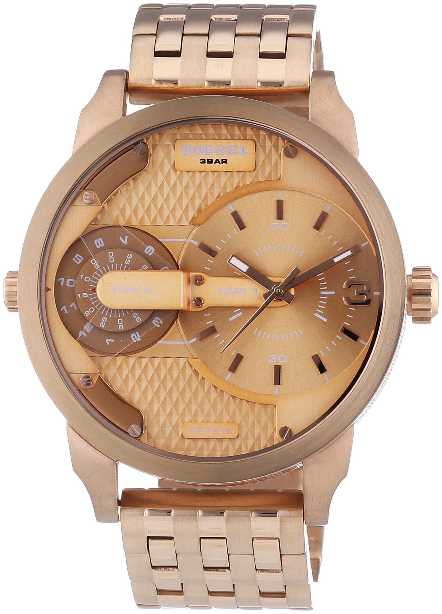 Diesel DZ7318 Mini Daddy Men's Watch – Rose Gold Dial & Rose Gold Stainless Steel Strap