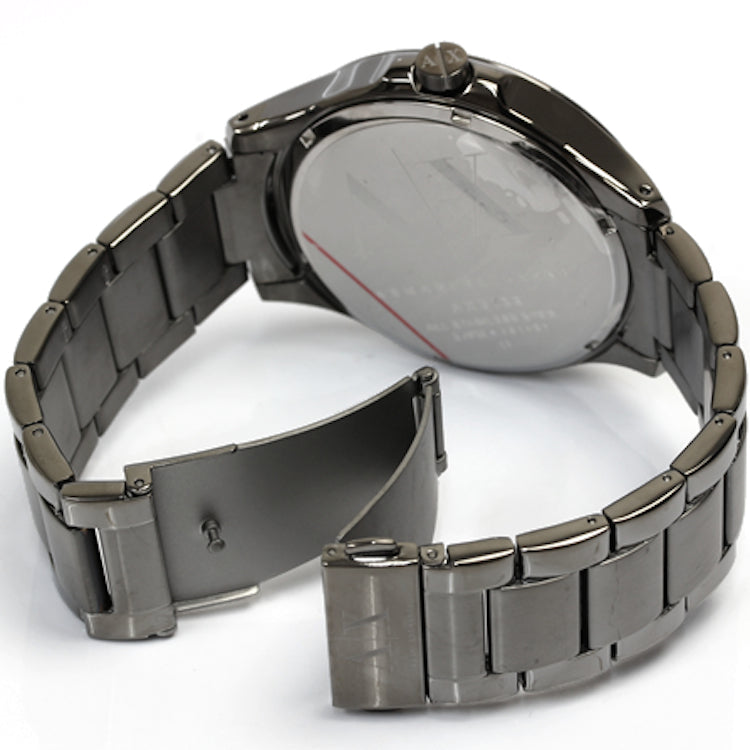 Armani Exchange Hampton AX2135 Men's Chronograph Watch – Grey Dial with Coordinated Grey Stainless Steel Strap