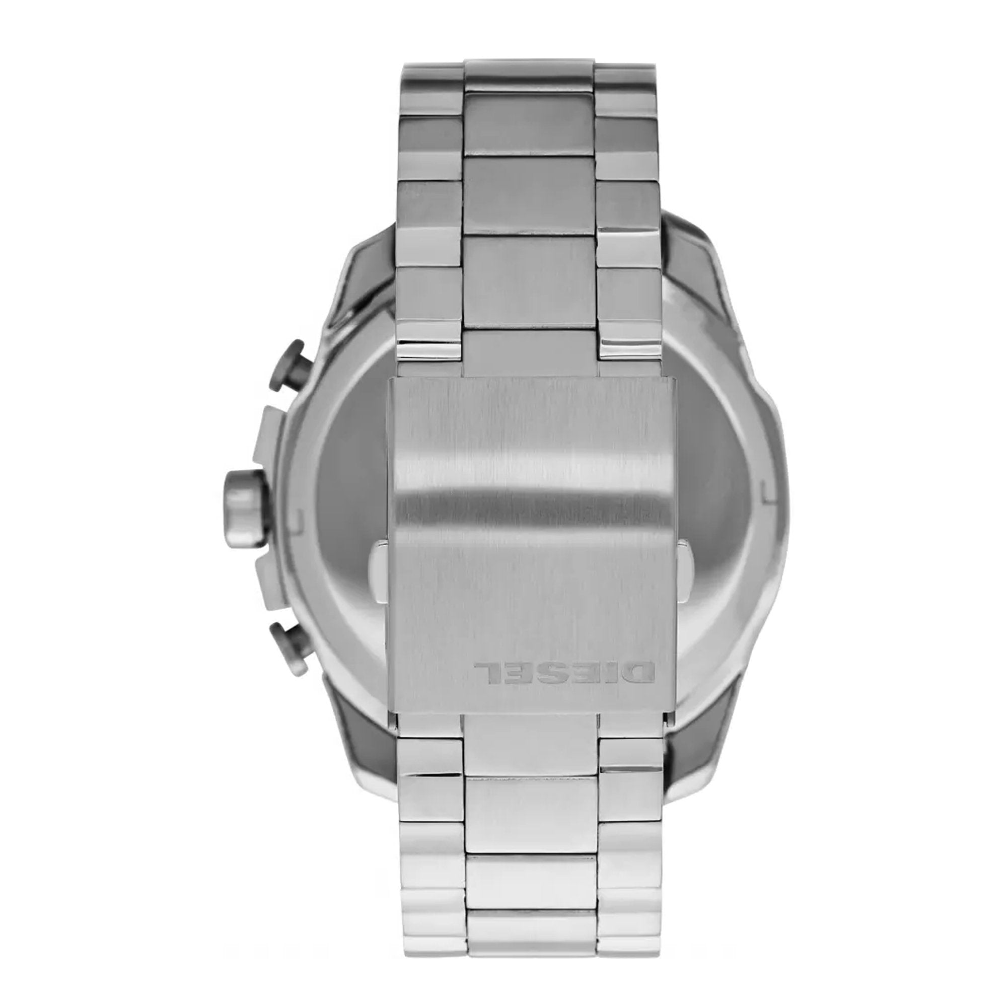 Diesel DZ4308 Mega Chief Chronograph Men's Watch – Black Dial & Silver Stainless Steel Strap