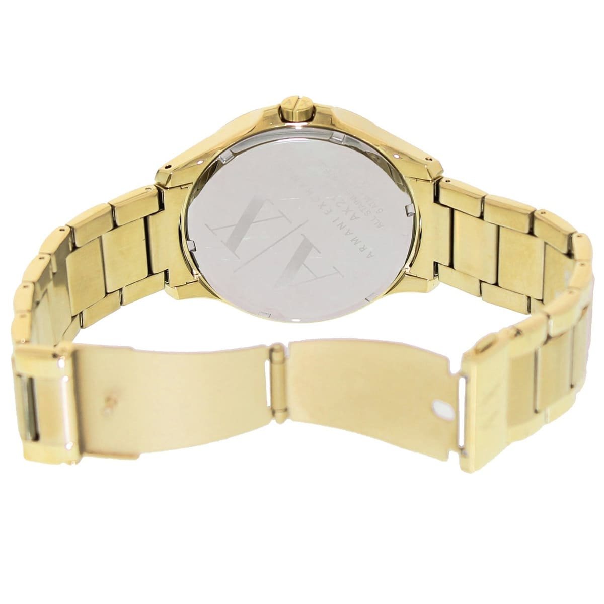 Armani Exchange Hampton AX2122 Men's Chronograph Watch – Black Dial with Gold Stainless Steel Strap