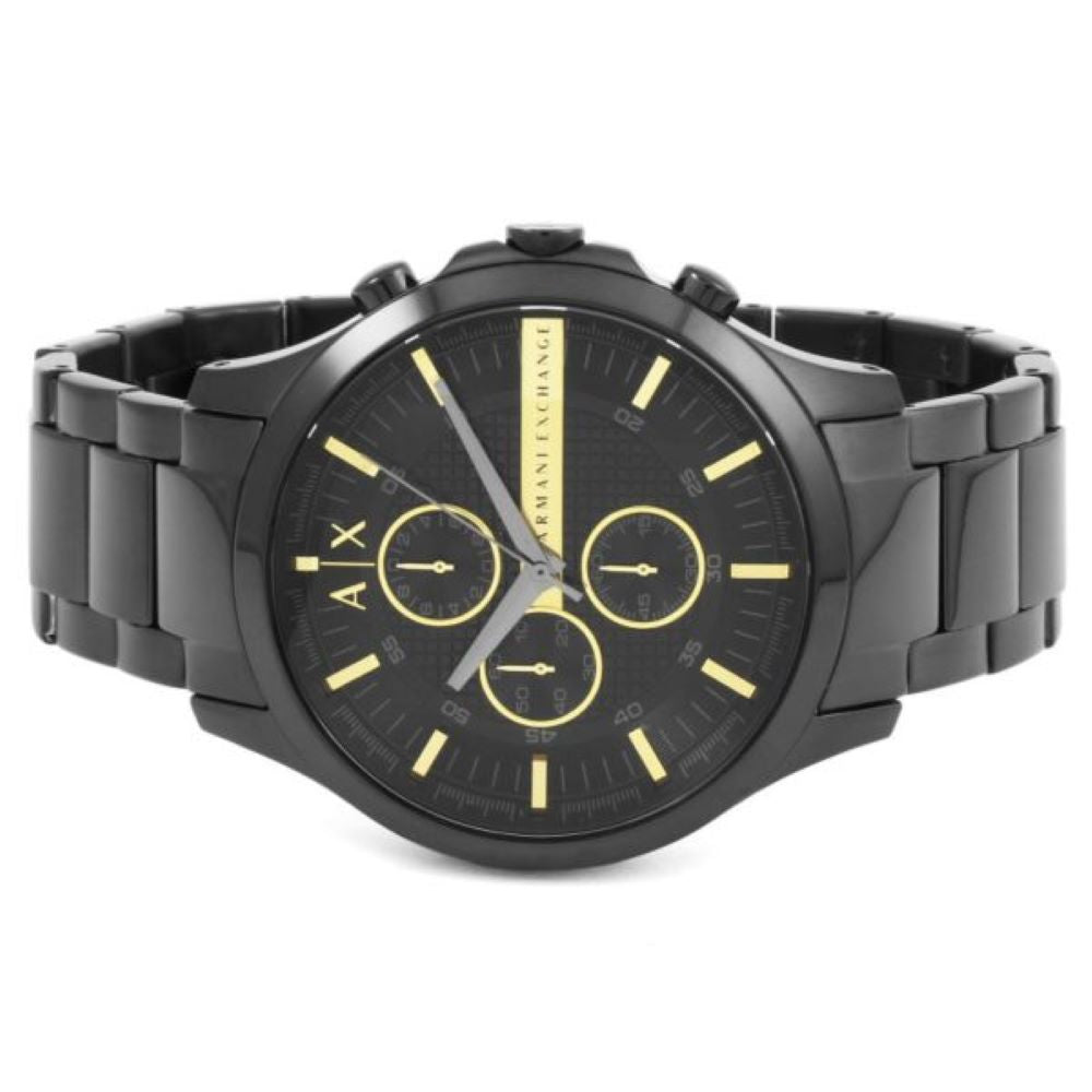Armani Exchange Hampton AX2164 Men's Chronograph Watch – Black Dial with Black Stainless Steel Strap