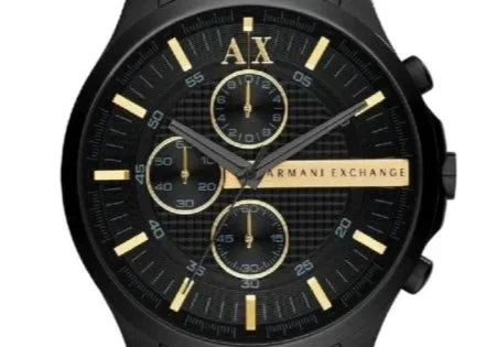 Armani Exchange Hampton AX2164 Men's Chronograph Watch – Black Dial with Black Stainless Steel Strap