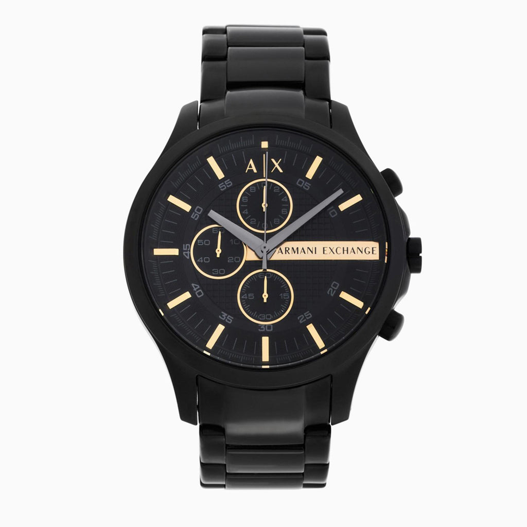 Armani Exchange Hampton AX2164 Men's Chronograph Watch – Black Dial with Black Stainless Steel Strap