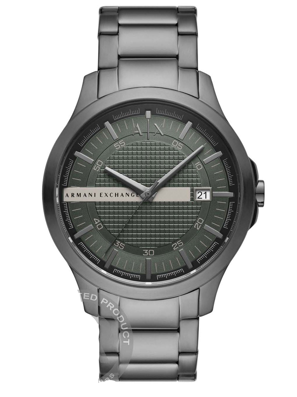 Armani Exchange Hampton AX2135 Men's Chronograph Watch – Grey Dial with Coordinated Grey Stainless Steel Strap