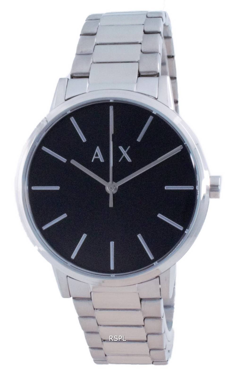Armani Exchange Cayde AX2700 Men's Analog Watch – Black Dial with Silver Stainless Steel Bracelet