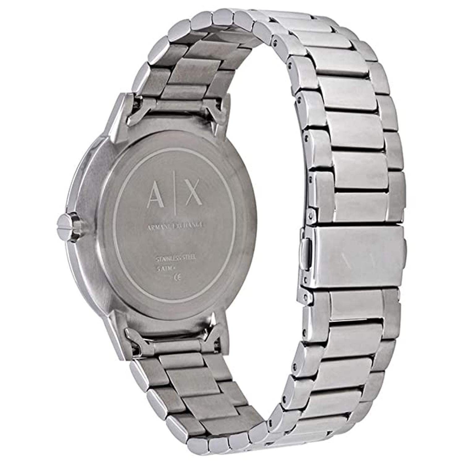Armani Exchange Cayde AX2700 Men's Analog Watch – Black Dial with Silver Stainless Steel Bracelet