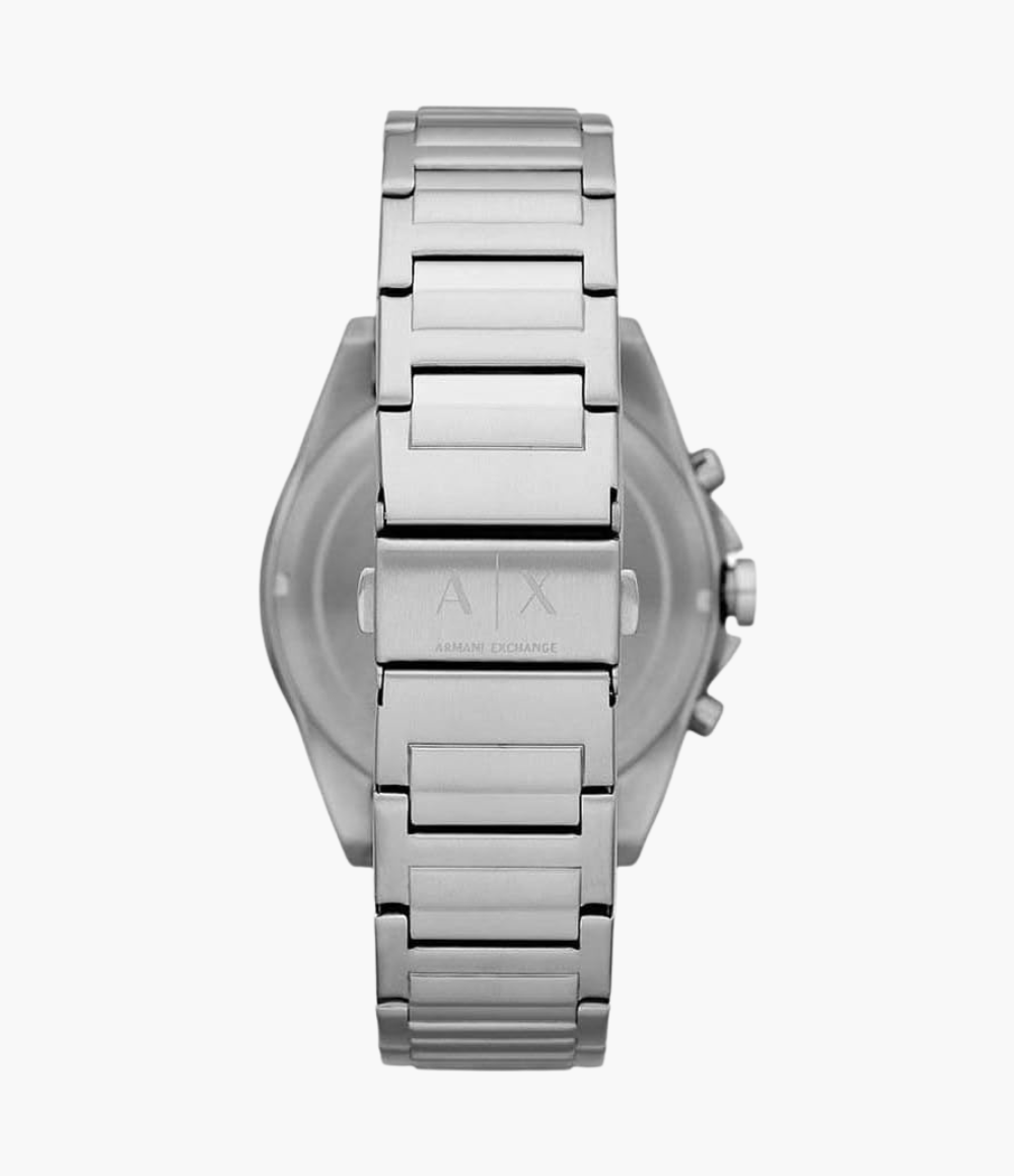 Armani Exchange Drexler AX2600 Men's Chronograph Watch – Black Dial with Silver Stainless Steel Strap