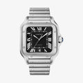Santos De Cartier Large Model | Steel, Black Dial